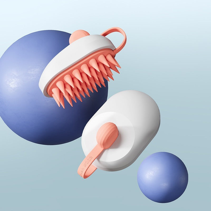 JMT-733578 Soft Gel Bath and Shampoo Brush for Hair and Pet Care - TPR/ABS Material - Multiple Colors Available