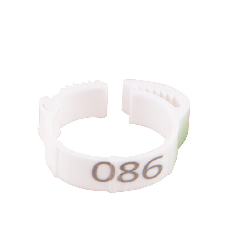 JMT-734154 Chicken Foot Identification Ring with Stitch Marker - Suitable for Chickens, Geese, and Ducks, Randomized Numbers