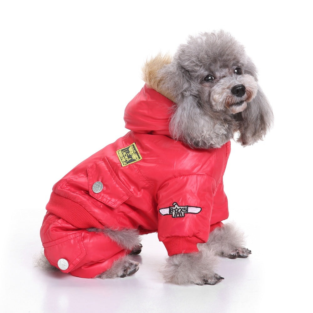 JMT-734410 Fashionable Four-Legged Dog Clothes in Polyester - Stylish England-Inspired Design