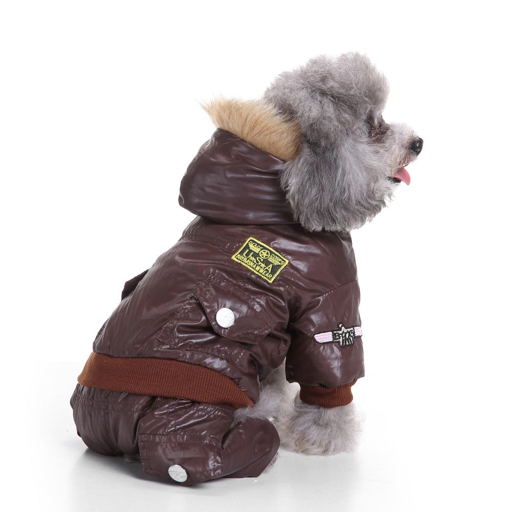 JMT-734410 Fashionable Four-Legged Dog Clothes in Polyester - Stylish England-Inspired Design