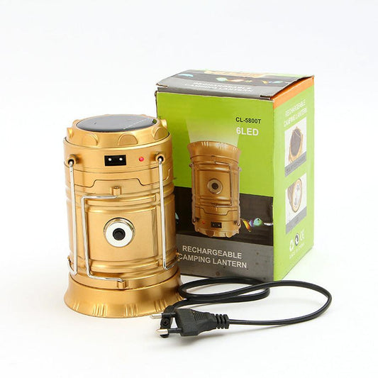 JMT-734538 Solar-Powered 6LED Camping Lantern - Multi-Function Portable Light for Outdoor Use