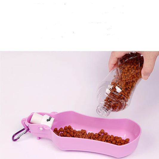 JMT-734666 Portable Outdoor Dog Water Bottle - Eco-Friendly PET and TPE Material - 280ml / 518ml Capacity - Available in Multiple Colors