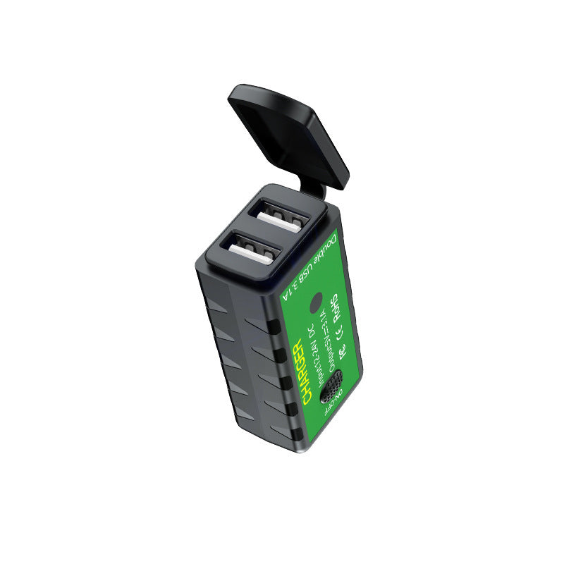 JMT-734986 12V Dual USB Waterproof Motorcycle Charger with SAE to USB Interface