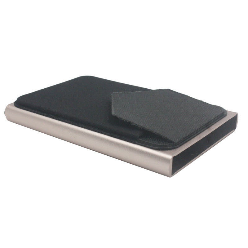 JMT-735178 Automatic Pop-Up Card Holder RFID Protected, Smooth Aluminum & Plastic Design, Compact Size