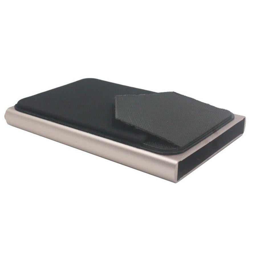 JMT-735178 Automatic Pop-Up Card Holder RFID Protected, Smooth Aluminum & Plastic Design, Compact Size