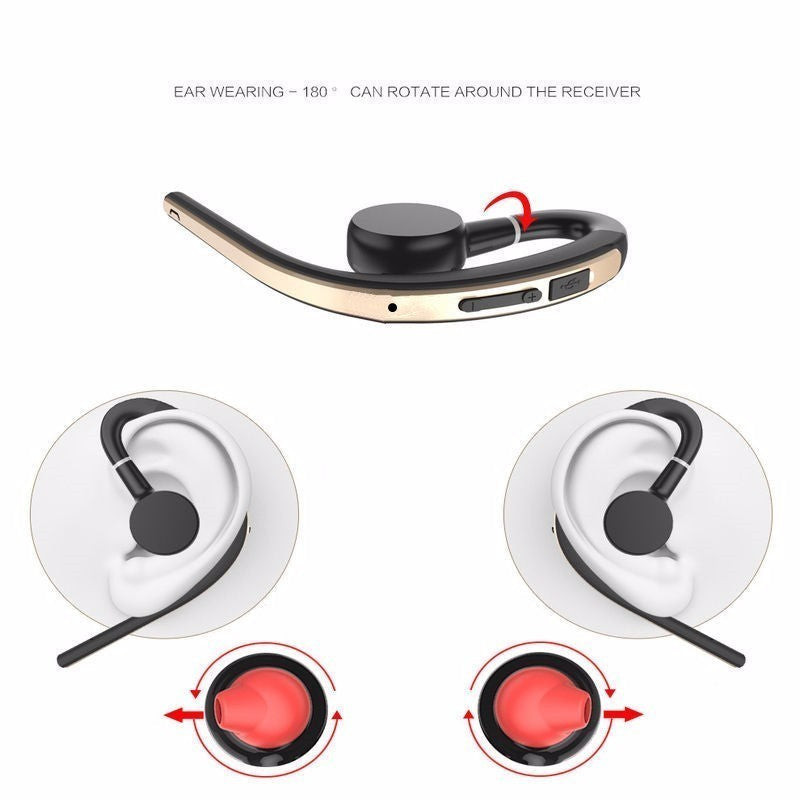 JMT-735306 Adjustable Bluetooth Headset with Voice Control and Noise Cancelling for Clear Calls and Music