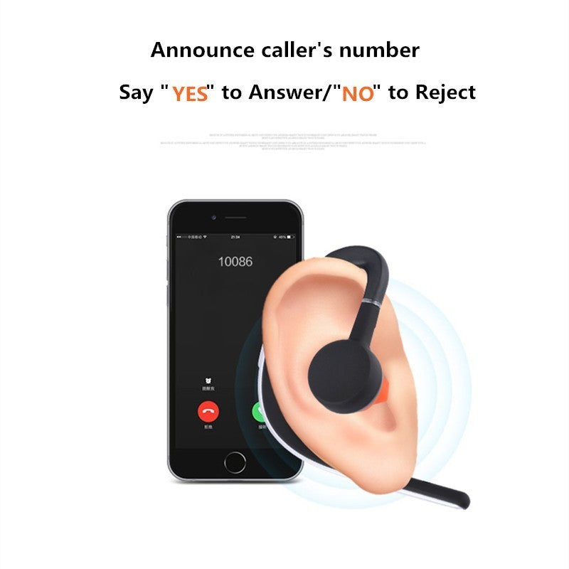 JMT-735306 Adjustable Bluetooth Headset with Voice Control and Noise Cancelling for Clear Calls and Music