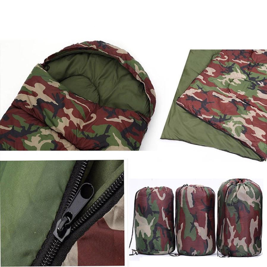 JMT-735690 Camouflage Emergency Sleeping Bag for Camping and Outdoor Use