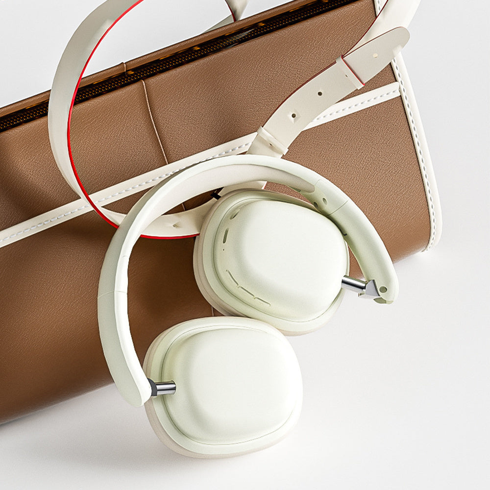 JMT-736458 Lightweight Foldable Wireless Headphones with Noise Reduction Mic - Bluetooth 5.3, 15-Hour Battery Life, Dynamic Sound