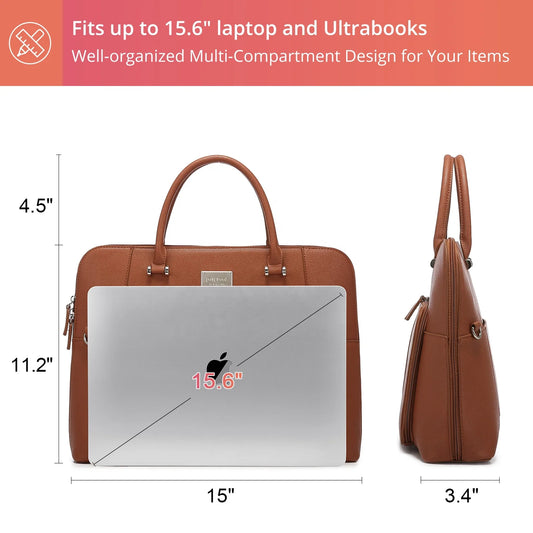 JMT-736522 Stylish Large Capacity Laptop Briefcase for Work and Travel - Fits Up to 15.6-Inch Laptops