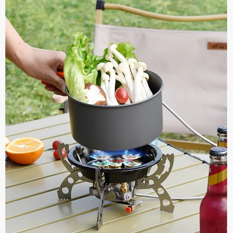JMT-736842 Portable 5-Burner Folding Camping Stove for Butane and Liquefied Petroleum Gas