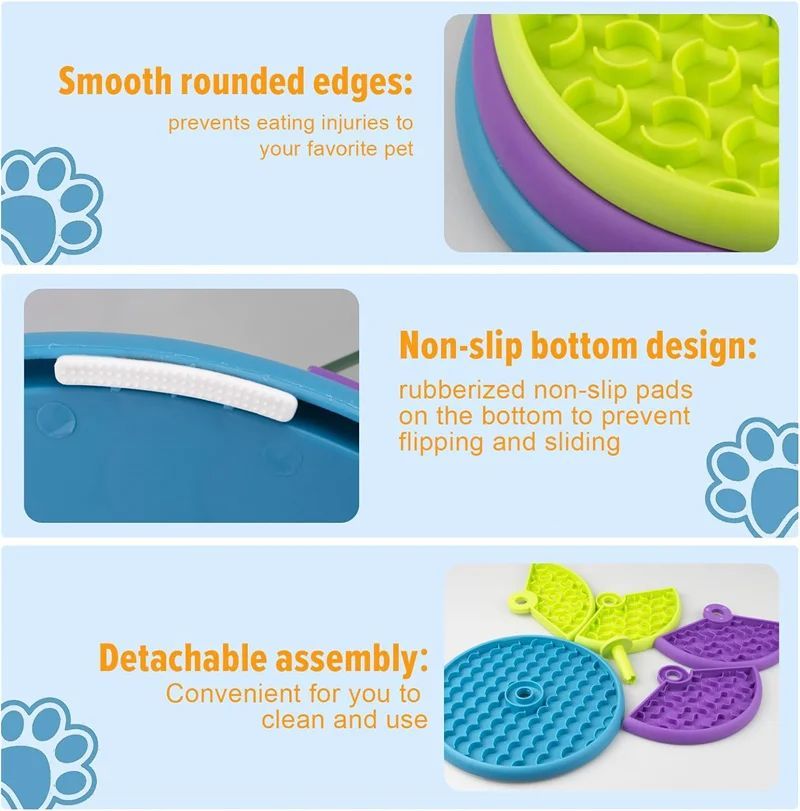 JMT-736970 Three Layer Puzzle Slow Feeder Bowl for Dogs - Anti-Choking Non-Slip Design