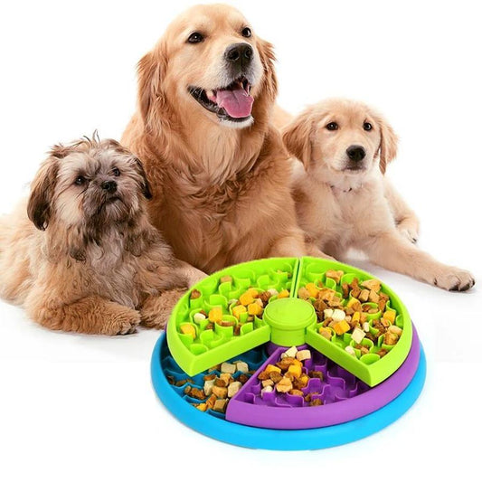 JMT-736970 Three Layer Puzzle Slow Feeder Bowl for Dogs - Anti-Choking Non-Slip Design