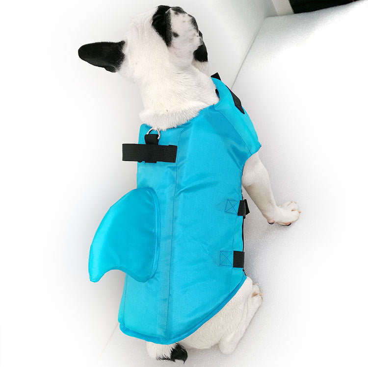 JMT-737418 Pet Swim Life Jacket with Shark Fin Design for Large and Small Dogs - Lightweight and Quick-Drying Fabric