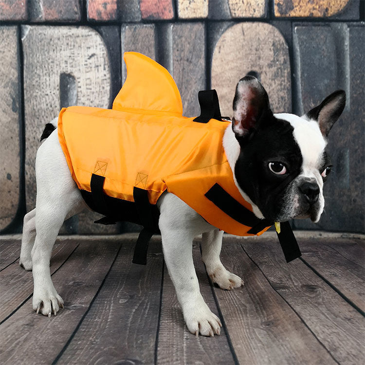 JMT-737418 Pet Swim Life Jacket with Shark Fin Design for Large and Small Dogs - Lightweight and Quick-Drying Fabric