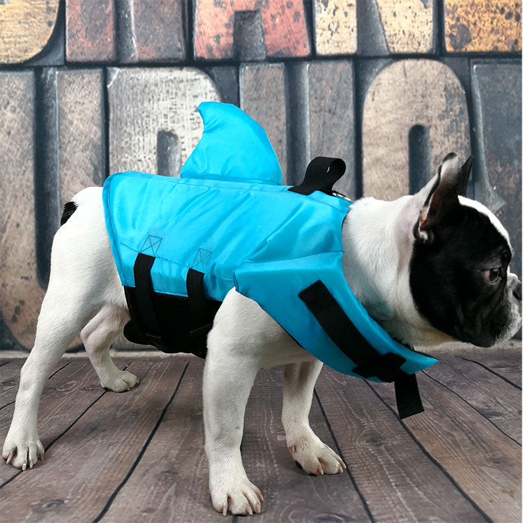 JMT-737418 Pet Swim Life Jacket with Shark Fin Design for Large and Small Dogs - Lightweight and Quick-Drying Fabric