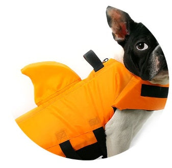 JMT-737418 Pet Swim Life Jacket with Shark Fin Design for Large and Small Dogs - Lightweight and Quick-Drying Fabric