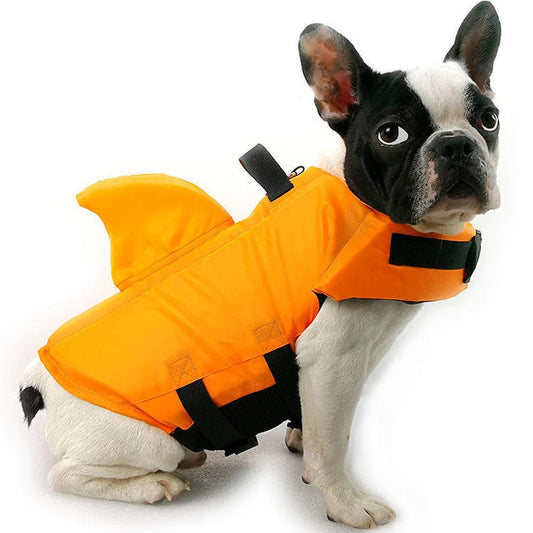 JMT-737418 Pet Swim Life Jacket with Shark Fin Design for Large and Small Dogs - Lightweight and Quick-Drying Fabric