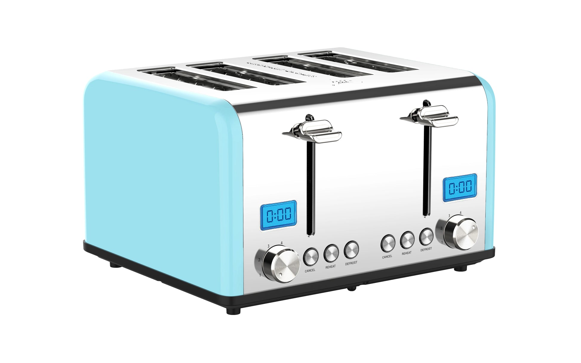 JMT-737610 Digital Touch Screen 4-Slice Electric Bread Toaster with Modern Design for Home Use