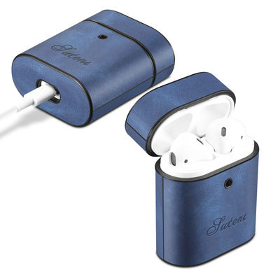 JMT-737930 Leather Earphone Cover for AirPods & Huawei Freebuds - Clamshell Design in Various Colors