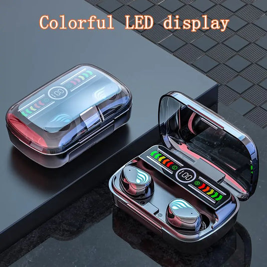 JMT-738122 M27 TWS Bluetooth 5.3 Wireless Gaming Earbuds with LED Lights and Noise Cancelling