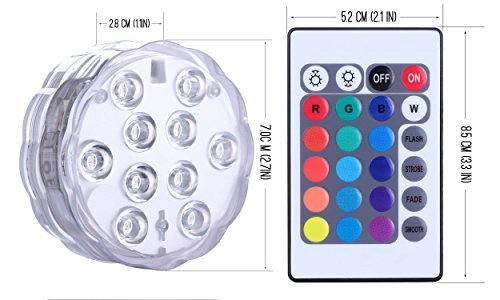 JMT-738122 Submersible Remote Control LED Diving Light for Water Features and Decor