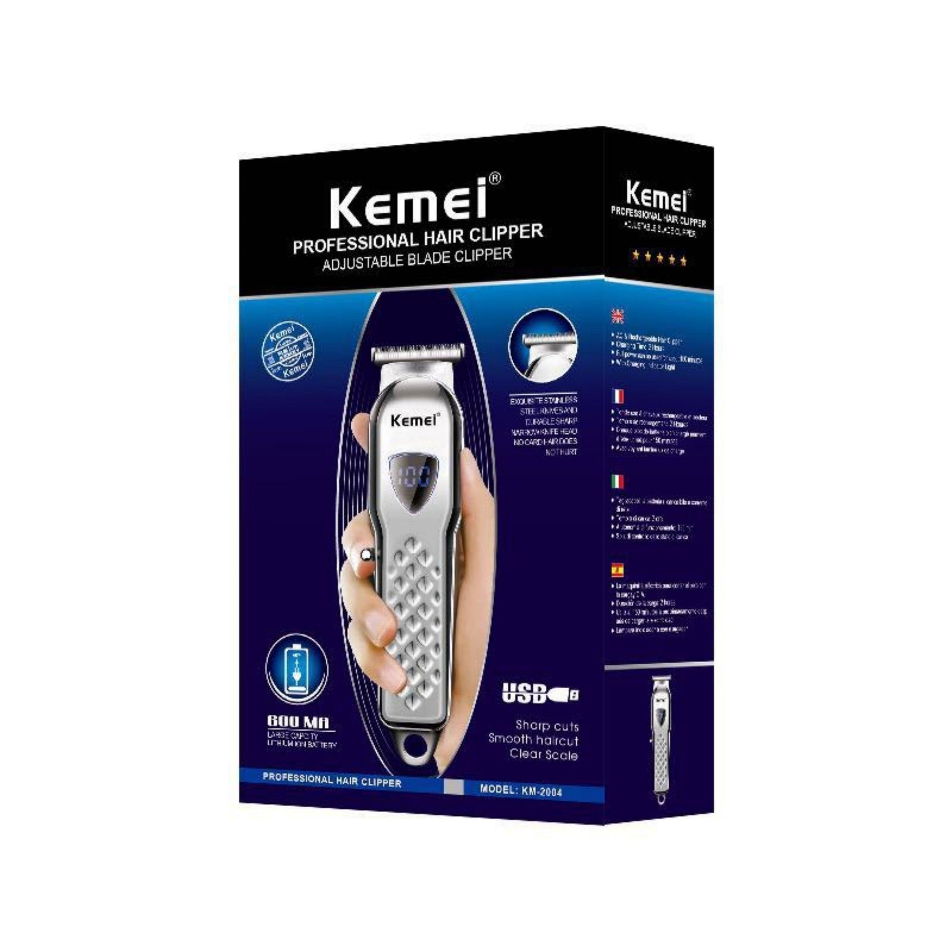 JMT-738186 Professional Gradient Hair Clipper with Stainless Steel Blades and Rechargeable Power Supply