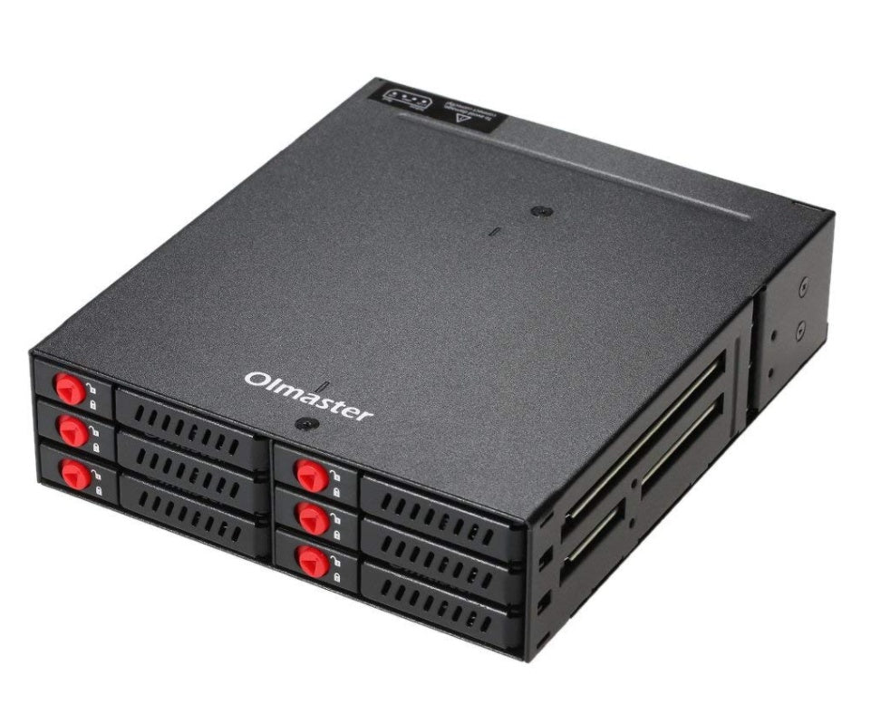 JMT-738250 6 Bay 2.5-Inch SATA Hard Disk Enclosure with Built-In Optical Drive Bay and Cooling Fan