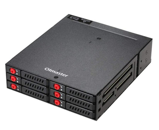 JMT-738250 6 Bay 2.5-Inch SATA Hard Disk Enclosure with Built-In Optical Drive Bay and Cooling Fan