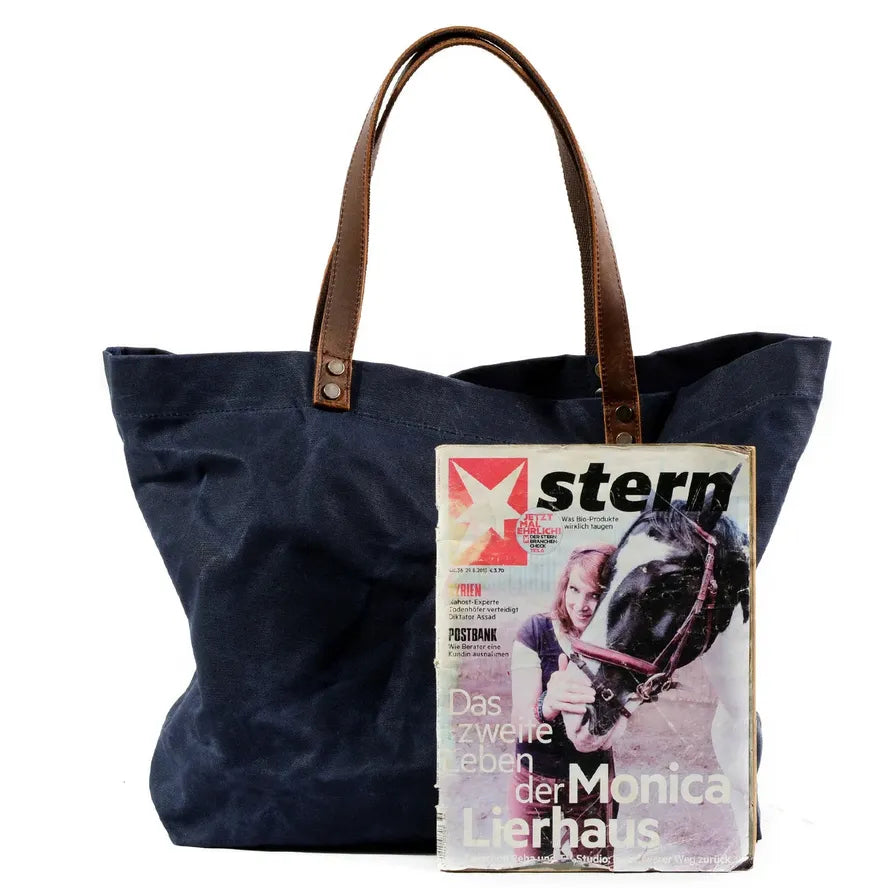 JMT-738634 Waterproof Wax Canvas Minimalist Tote Bag with Large Capacity for Men and Women