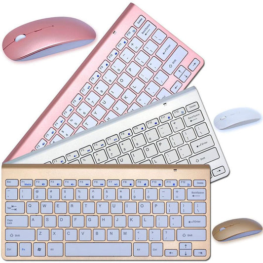 JMT-739274 2.4G Wireless Keyboard and Mouse Mini Combo Set for Laptops, Desktops, and Smart TVs