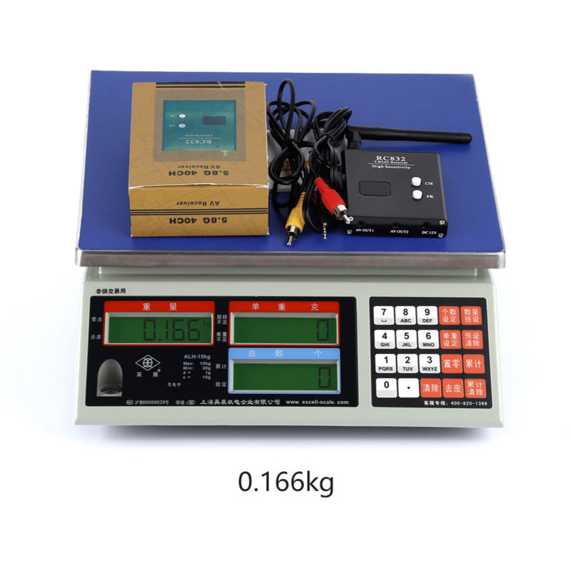JMT-739274 5.8GHz 600mW AV Output FPV Receiver with 40 Frequency Points for Aerial Photography