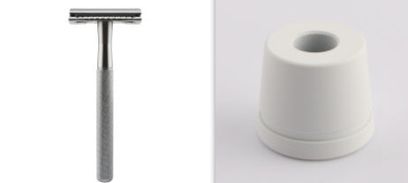 JMT-739338 Manual Double-Sided Razor with 5 Blades in Various Colors: White, Blue, Green, Purple