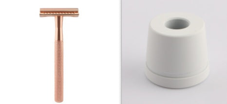 JMT-739338 Manual Double-Sided Razor with 5 Blades in Various Colors: White, Blue, Green, Purple