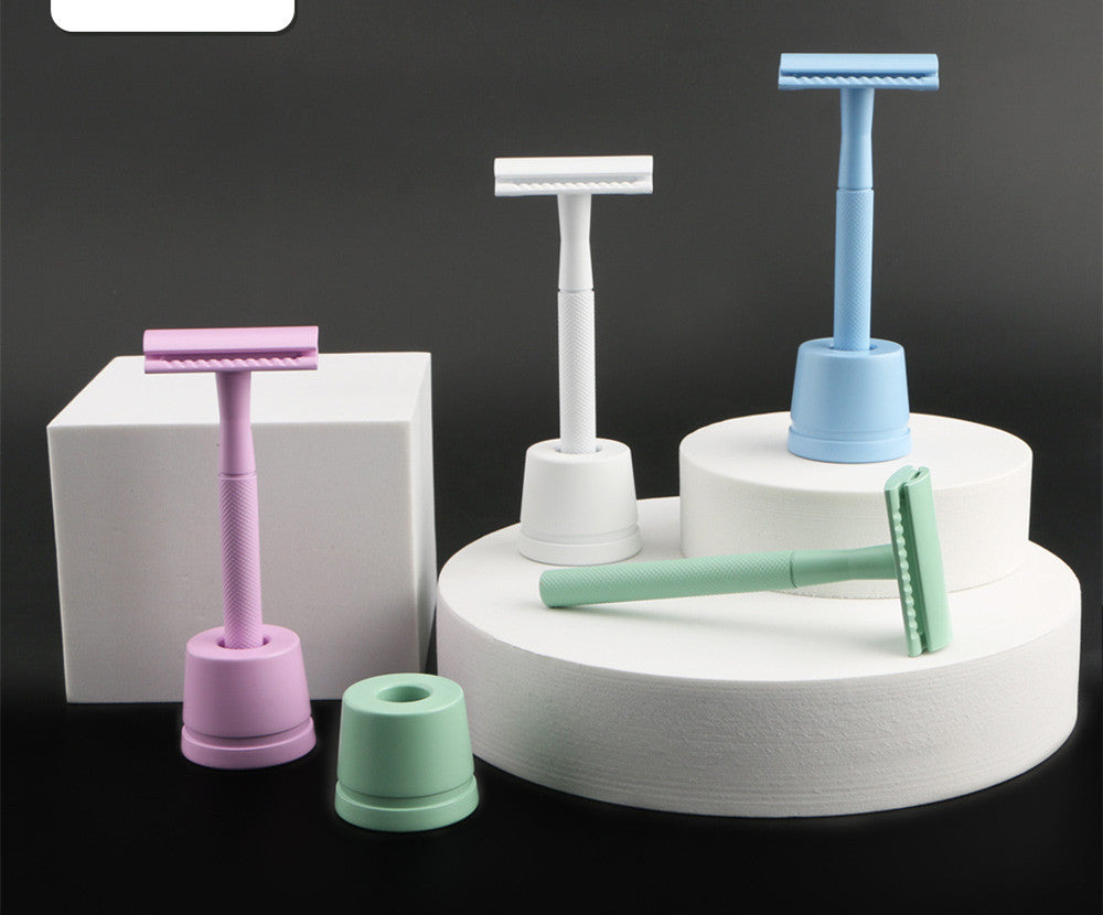 JMT-739338 Manual Double-Sided Razor with 5 Blades in Various Colors: White, Blue, Green, Purple