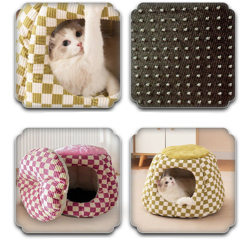 JMT-739402 Cozy Winter Cat House - Closed Kennel for Small Dogs & Cats Under 7 kg