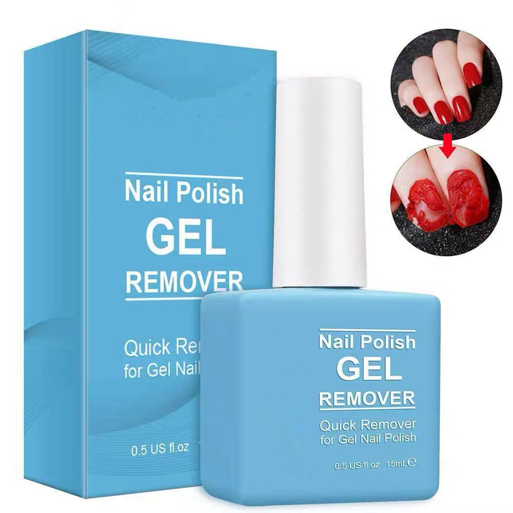 JMT-739402 Dual-Action UV Gel Nail Polish Remover - Blue, 15ml for Easy and Efficient Use