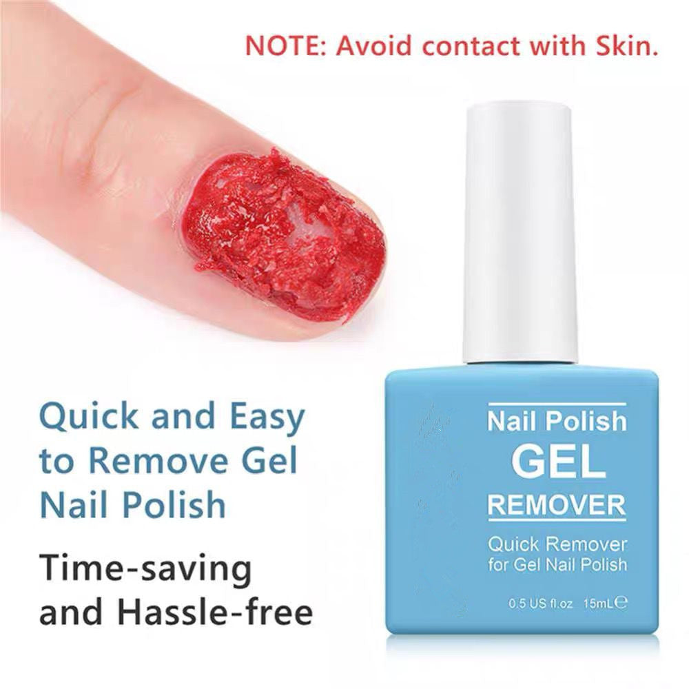 JMT-739402 Dual-Action UV Gel Nail Polish Remover - Blue, 15ml for Easy and Efficient Use