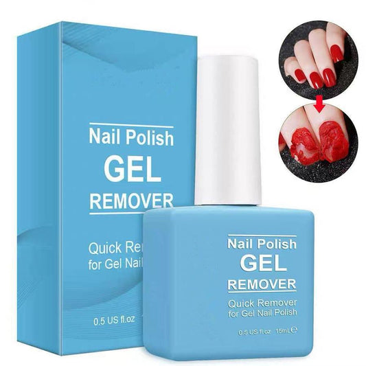 JMT-739402 Dual-Action UV Gel Nail Polish Remover - Blue, 15ml for Easy and Efficient Use