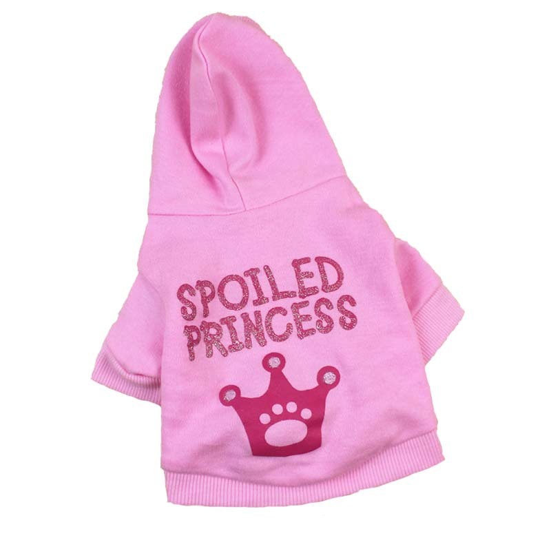 JMT-739722 Pink Hooded T-Shirt for Cats and Dogs, Cotton Material, Sizes XS to XL