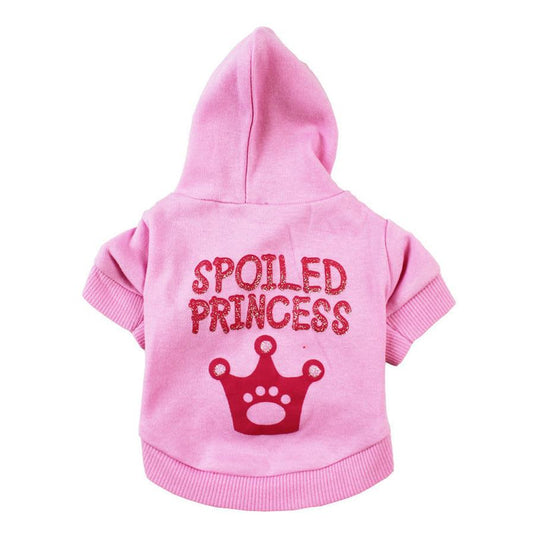 JMT-739722 Pink Hooded T-Shirt for Cats and Dogs, Cotton Material, Sizes XS to XL