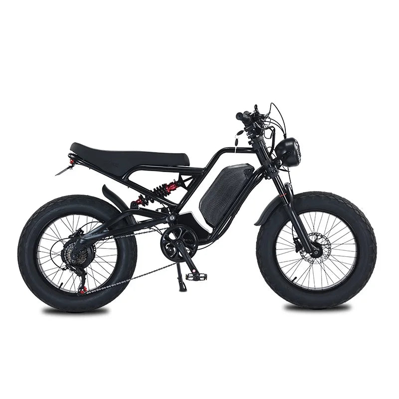 JMT-739850 1500W High Power Electric Chopper Bike - 20 Inch Fat Tire Offroad Mountain E-Bike , Top Speed 27.9 mph