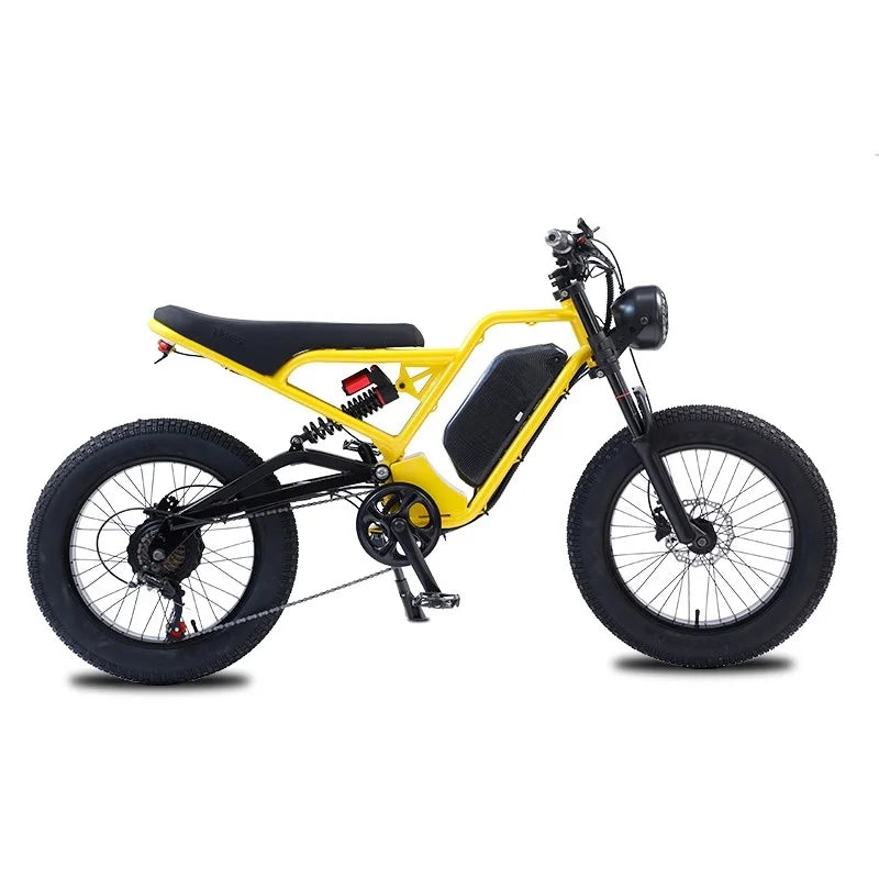 JMT-739850 1500W High Power Electric Chopper Bike - 20 Inch Fat Tire Offroad Mountain E-Bike , Top Speed 27.9 mph