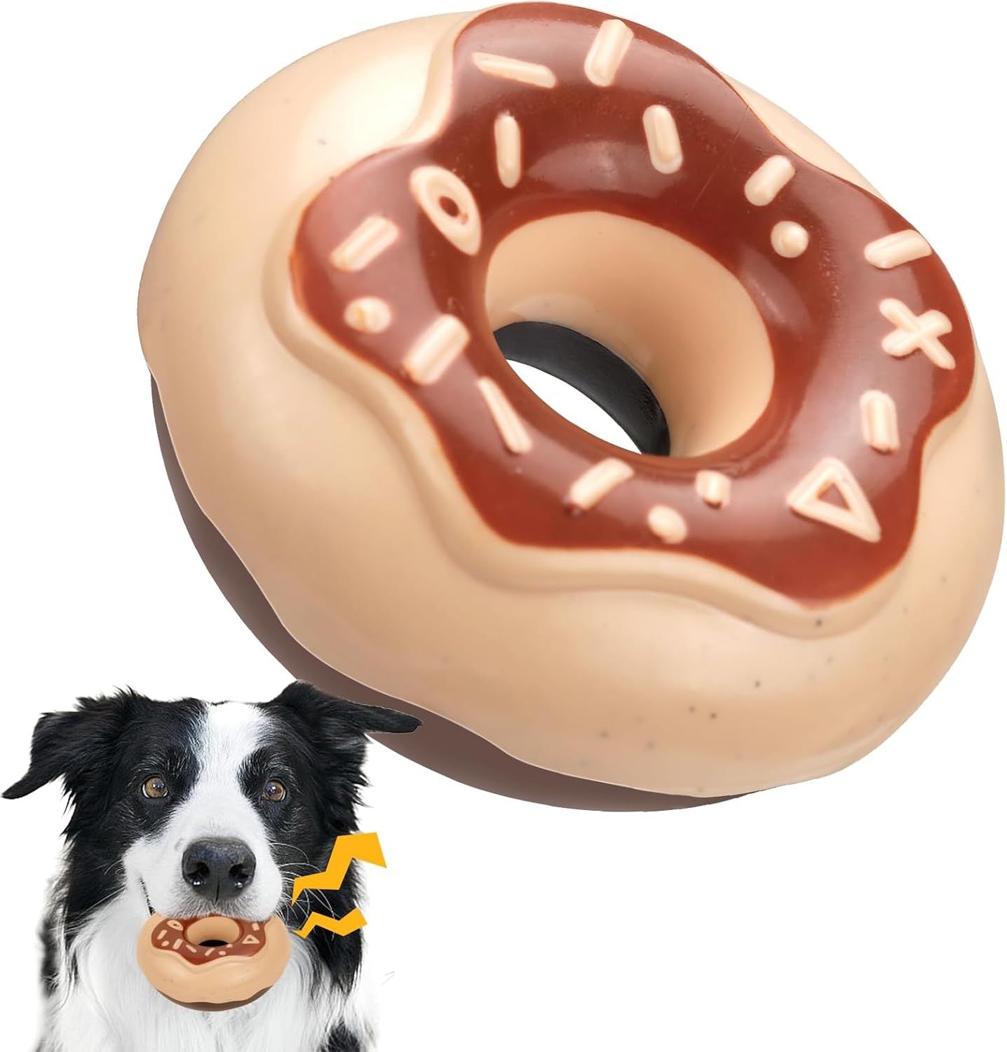 JMT-740234 Durable Chewable Donut Dog Toy for Interactive Play and Oral Health Care