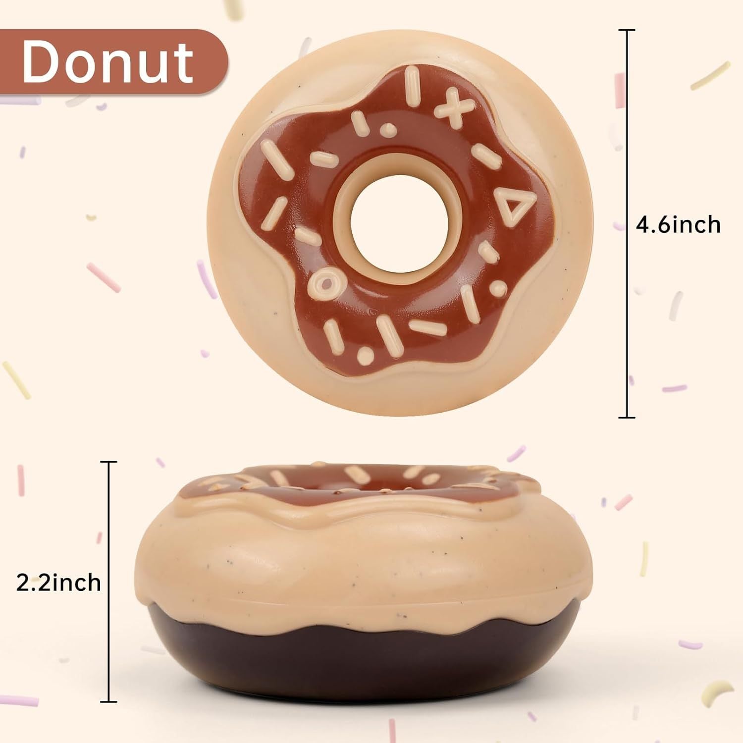 JMT-740234 Durable Chewable Donut Dog Toy for Interactive Play and Oral Health Care