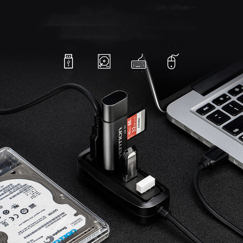 JMT-740426 USB 2.0 Extender Hub with 0.15m Multi-Function Cable and Four Interfaces