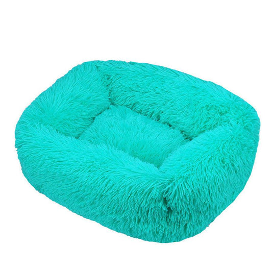JMT-740554 Plush Pet Nest Cushion in Dark Green - Thick Warm PP Cotton & Oxford Fabric, XL & XXL Sizes Available