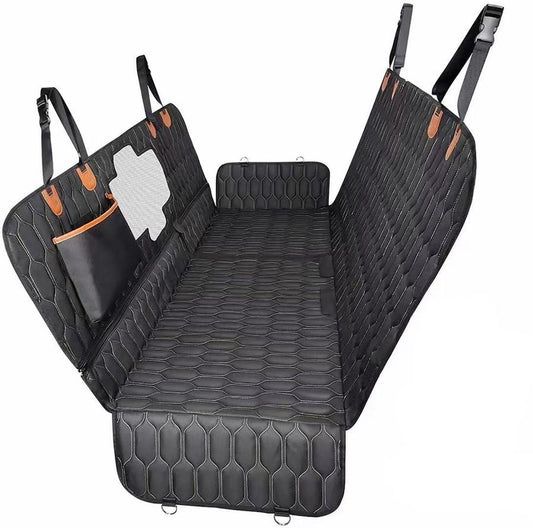 JMT-741258 Three-in-One Machine Washable Travel Car Mat for Cats and Dogs, Black Cloth Seat Cushion, 137*149 cm