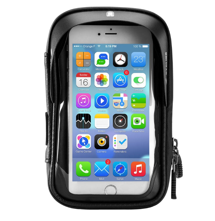 JMT-741258 Waterproof Bicycle Handlebar Bag with Touch Screen, 6-Inch Mobile Holder and Headphone Jack