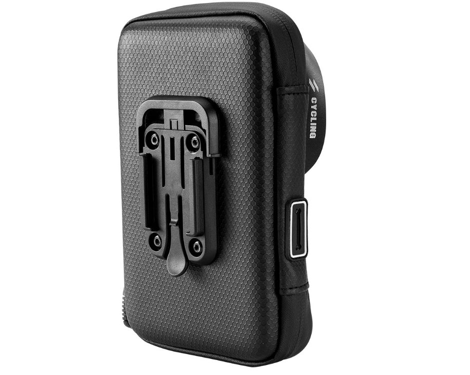 JMT-741258 Waterproof Bicycle Handlebar Bag with Touch Screen, 6-Inch Mobile Holder and Headphone Jack